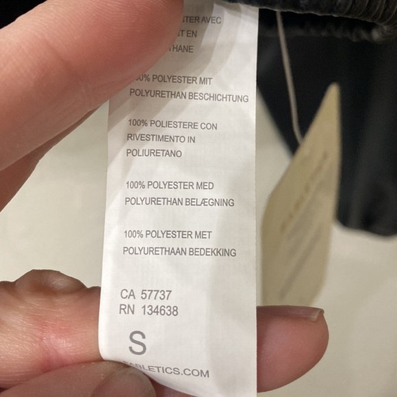 Fabletics black vegan leather hoodie size small. NWT. - Picture 13 of 13